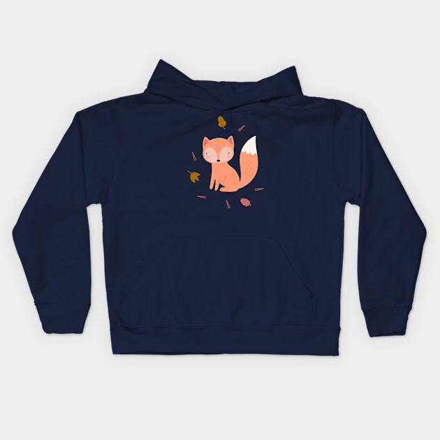 Baby fox Kids Hoodie by Rebelform